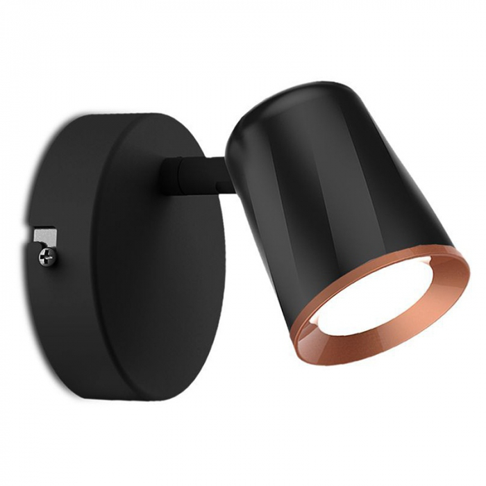 LAMPA LED MONTAJ PERETE 6W 4000K ALB NEUTRU - NEGRU [2]