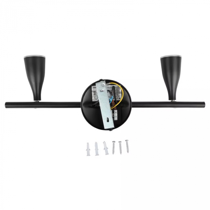 LAMPA LED MONTAJ PERETE 9W 3000K ALB CALD - NEGRU [3]