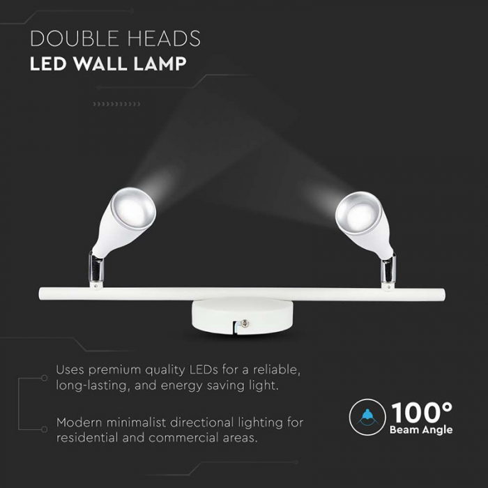 LAMPA LED MONTAJ PERETE 9W 4000K ALB NEUTRU - ALB [5]
