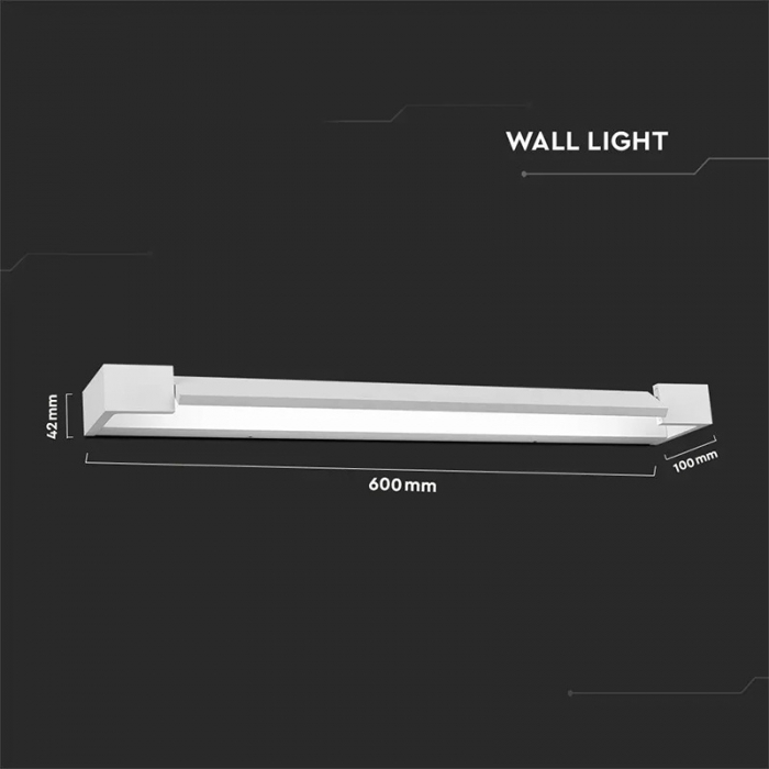 LAMPA LED MONTAJ PERETE IP44 18W 4000K ALB NEUTRU [4]