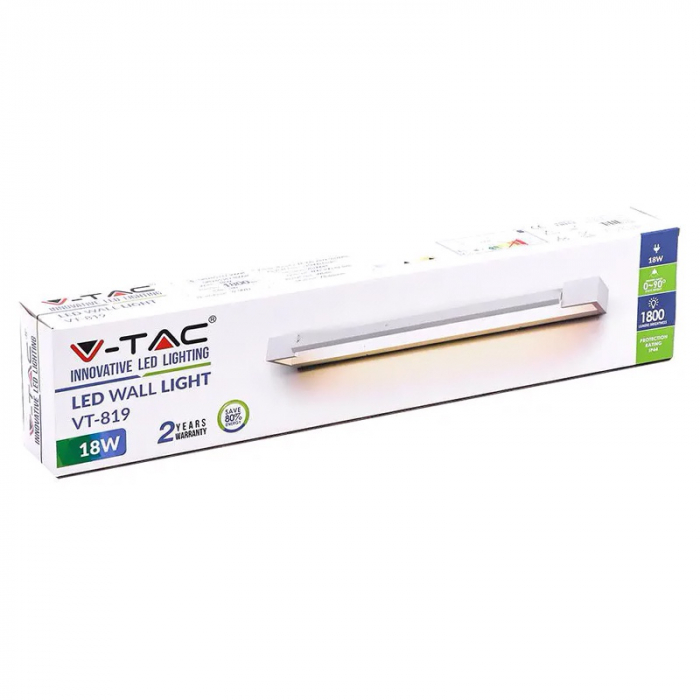 LAMPA LED MONTAJ PERETE IP44 18W 4000K ALB NEUTRU [3]