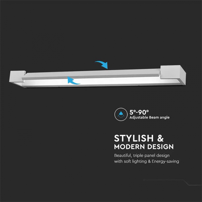 LAMPA LED MONTAJ PERETE IP44 18W 4000K ALB NEUTRU [6]