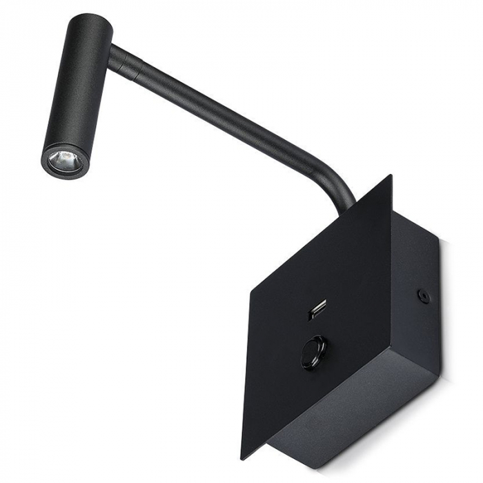 LAMPA LED PERETE 3W 3000K - NEGRU [5]