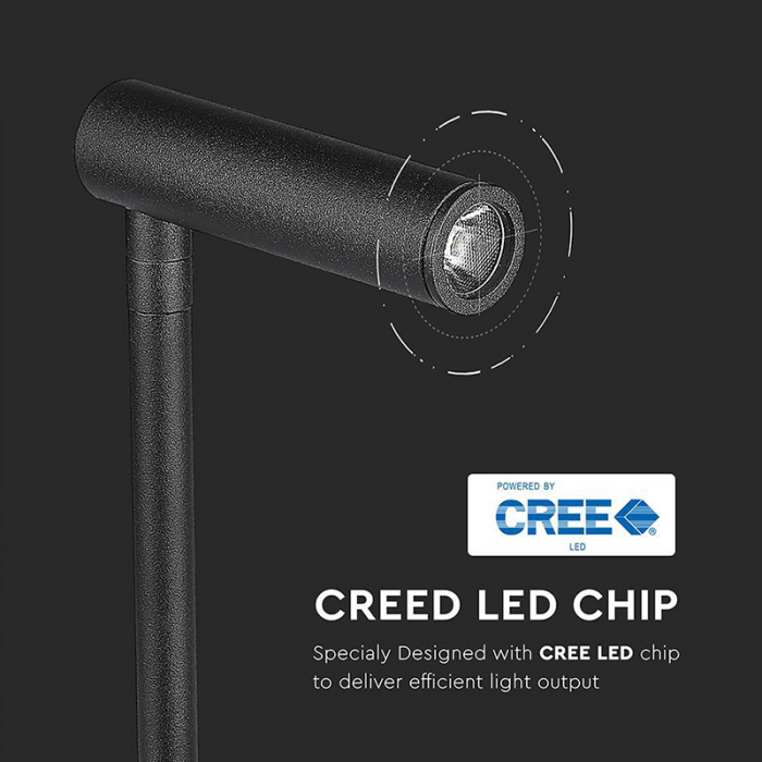 LAMPA LED PERETE 3W 3000K - NEGRU [10]