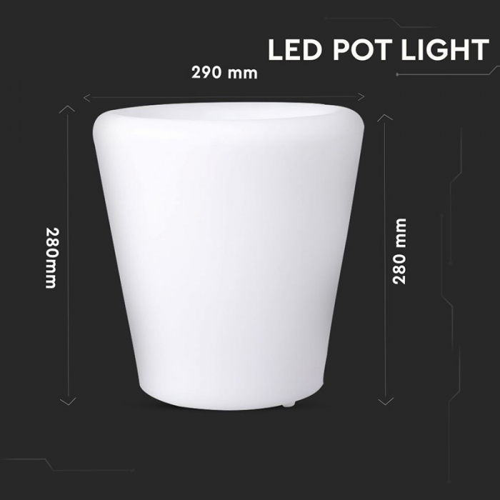 Lampa led RGB, model recipient plante, 28x29cm, V-TAC 40181 [3]