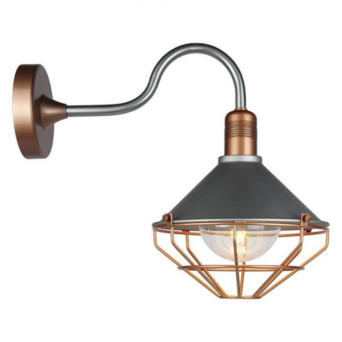 LAMPA MONTAJ PERETE SOCLU E27 IP65 - ROSE/GOLD [2]
