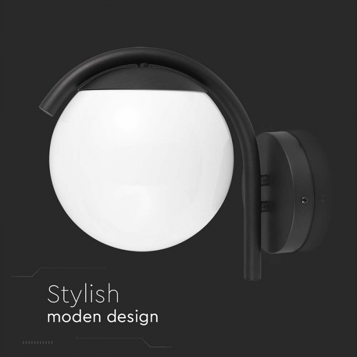 LAMPA PERETE CU SOCLU E27 IP44 - NEGRU MAT [5]