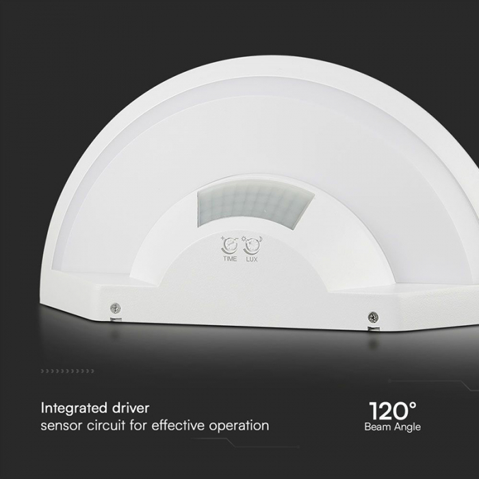 Lampă perete led 10w IP54 senzor de mișcare 3in1 - alb [12]