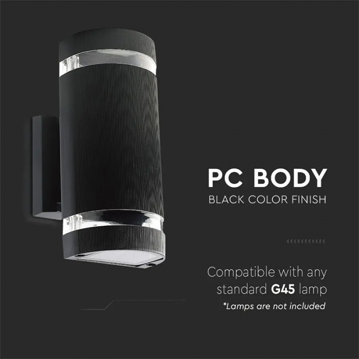 LAMPA PERETE SOCLU E27 IP44 - NEGRU [5]