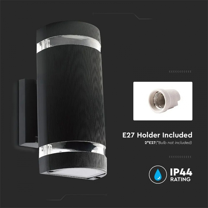 LAMPA PERETE SOCLU E27 IP44 - NEGRU [7]