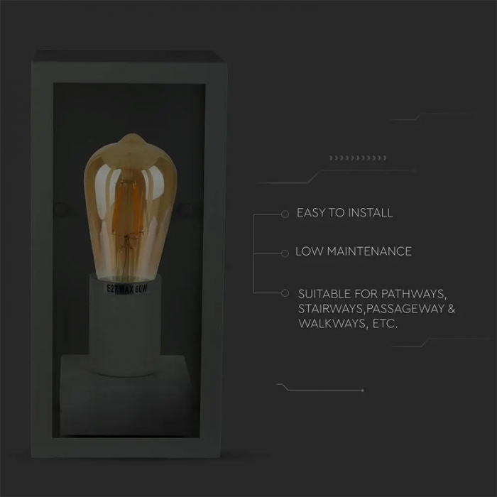 LAMPA PERETE SOCLU E27 - NEGRU MAT [11]