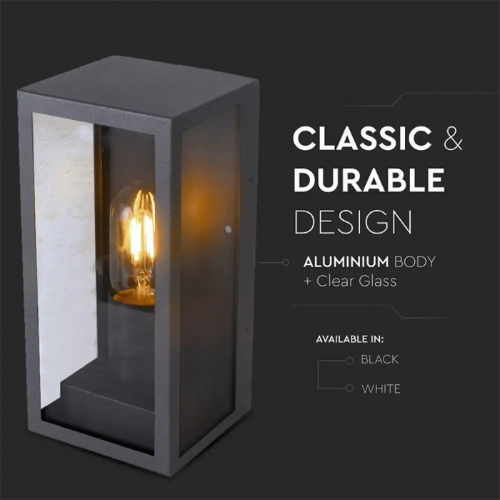 LAMPA PERETE SOCLU E27 - NEGRU MAT [10]