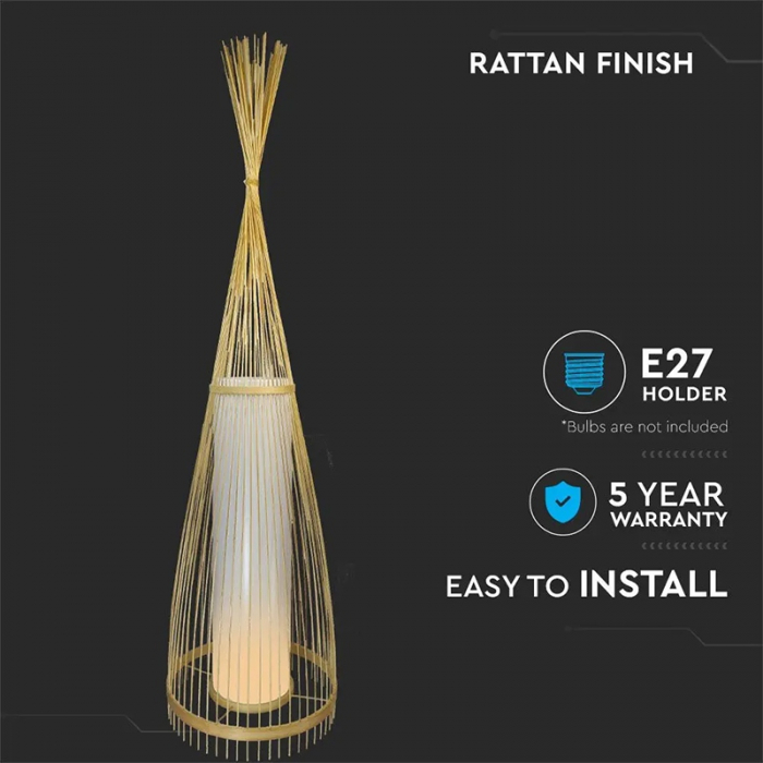 LAMPA PODEA DIN RATTAN SOCLU E27 100CM [4]