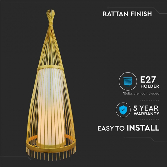 LAMPA PODEA DIN RATTAN SOCLU E27 150CM [4]