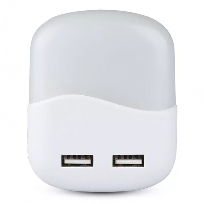 LAMPA VEGHE PATRATA CU SENZOR LUMINA 4000K + 2 USB [3]