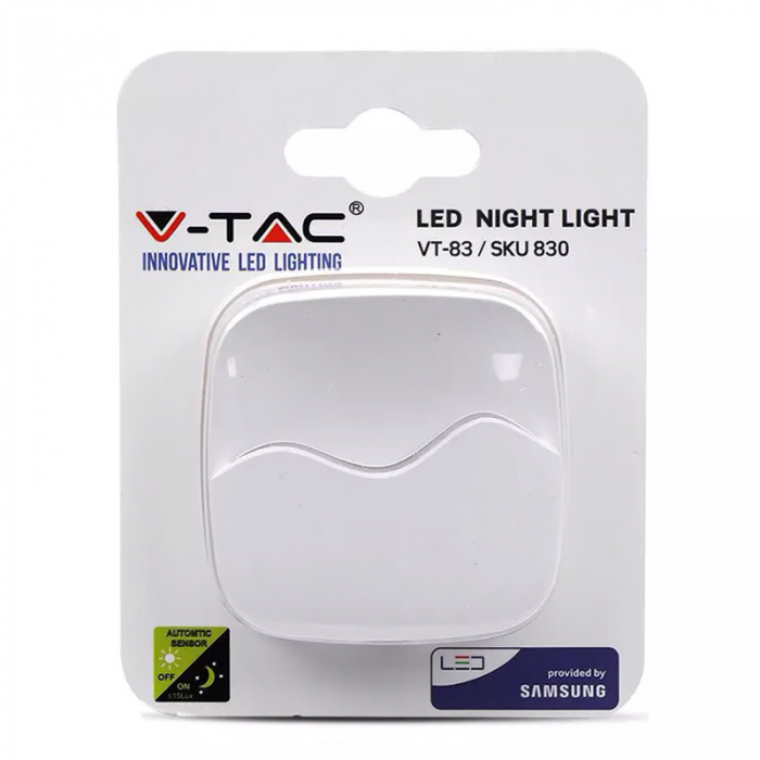 LAMPA VEGHE PATRATA CU SENZOR LUMINA 4000K ALB NEUTRU, CIP SAMSUNG [4]