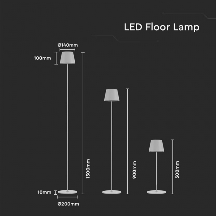 LAMPADAR 4W CU ACUMULATOR IP54 3000K ALB CALD - ALB [7]