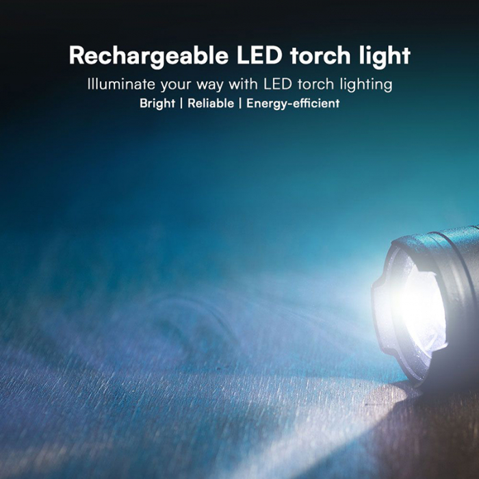 LANTERNA LED 10W ALUMINIU CU INCARCARE USB TIP C [7]