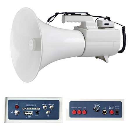 MEGAFON PROFESIONAL 45W CU USB/SD + SIRENA [7]