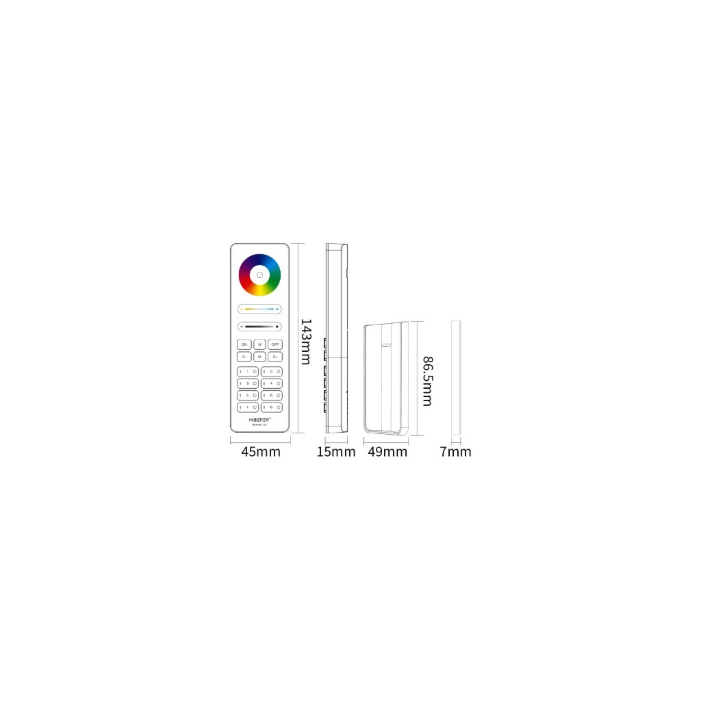 MiBoxer C8 Telecomanda Banda LED RGB+CCT 8 Zone 2.4Ghz [3]