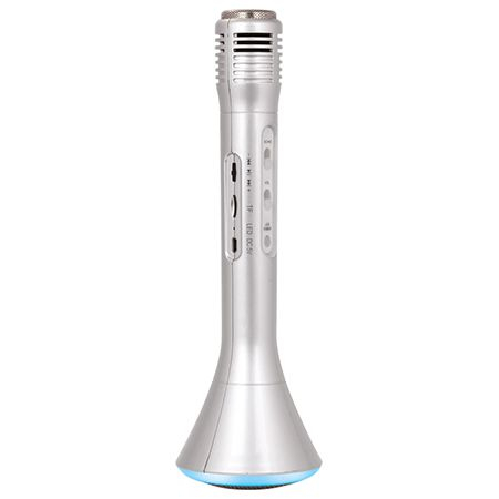 MICROFON CU DIFUZOR CU EFECT SCHIMBARE VOCE BT/MSD - ARGINTIU [1]