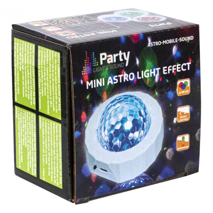 Mini Astro LED RGB 3x1W – Efecte colorate pentru evenimente și iluminare dinamică [4]
