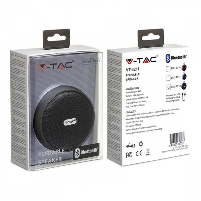 MINI BOXA BLUETOOTH PORTABILA 4W - NEGRU [3]