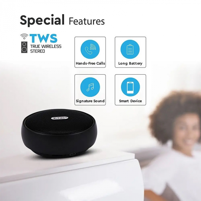 MINI BOXA BLUETOOTH PORTABILA 4W - NEGRU [5]