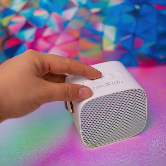 MINI BOXA KARAOKE CU MICROFON WIRELESS - ALB [6]