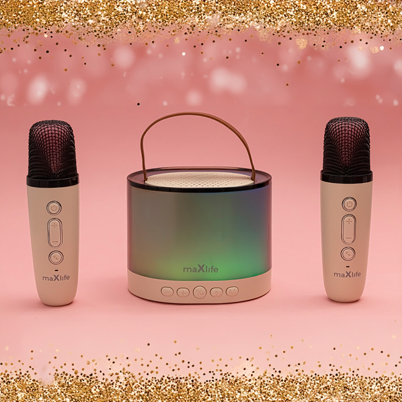 MINI BOXA KARAOKE CU MICROFON WIRELESS - ROZ [5]