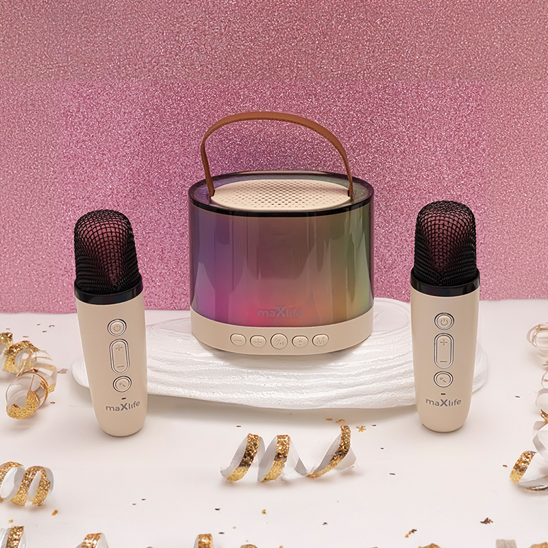 MINI BOXA KARAOKE CU MICROFON WIRELESS - ROZ [4]