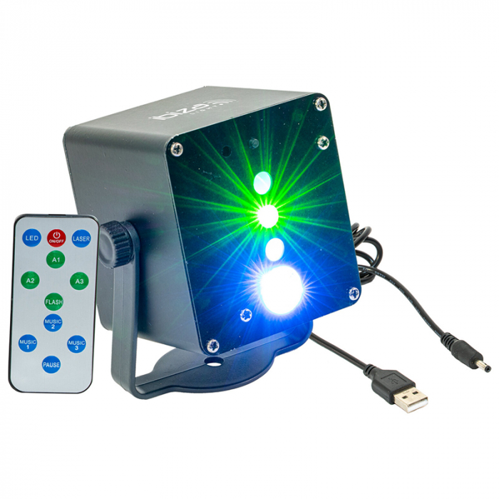 Mini laser 160mw + efect led rgb 3w [2]