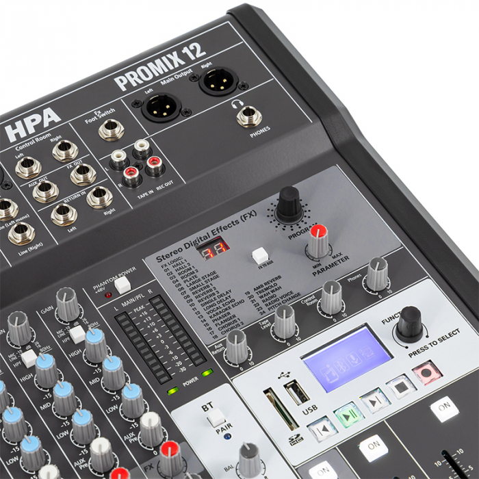 MIXER DIGITAL 12 CANALE 48V BT/USB/SD [6]