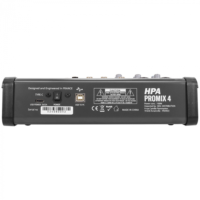 MIXER DIGITAL 4 CANALE 48V BT/USB/SD [4]