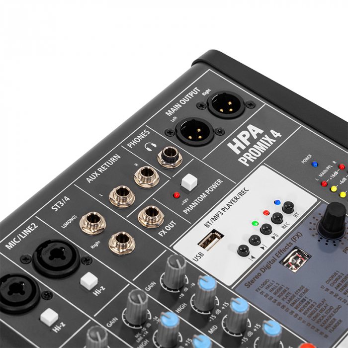 MIXER DIGITAL 4 CANALE 48V BT/USB/SD [6]