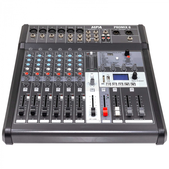 MIXER DIGITAL 8 CANALE 48V BT/USB/SD [4]