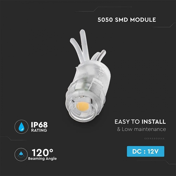 MODUL LED SMD5050 0.24W IP68 3000K ALB CALD [3]