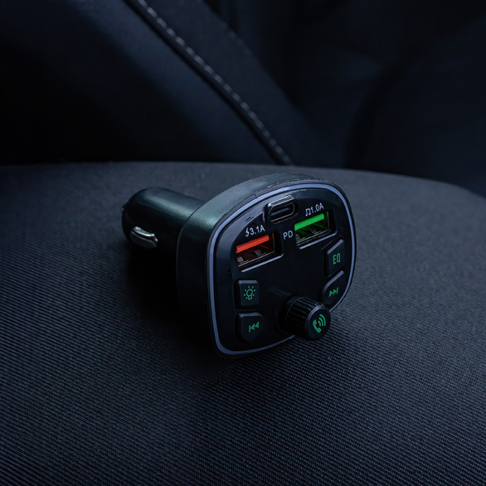 MODULATOR FM CU BLUETOOTH CU 2XUSB 1A - 3.1A + USB C 20W [5]