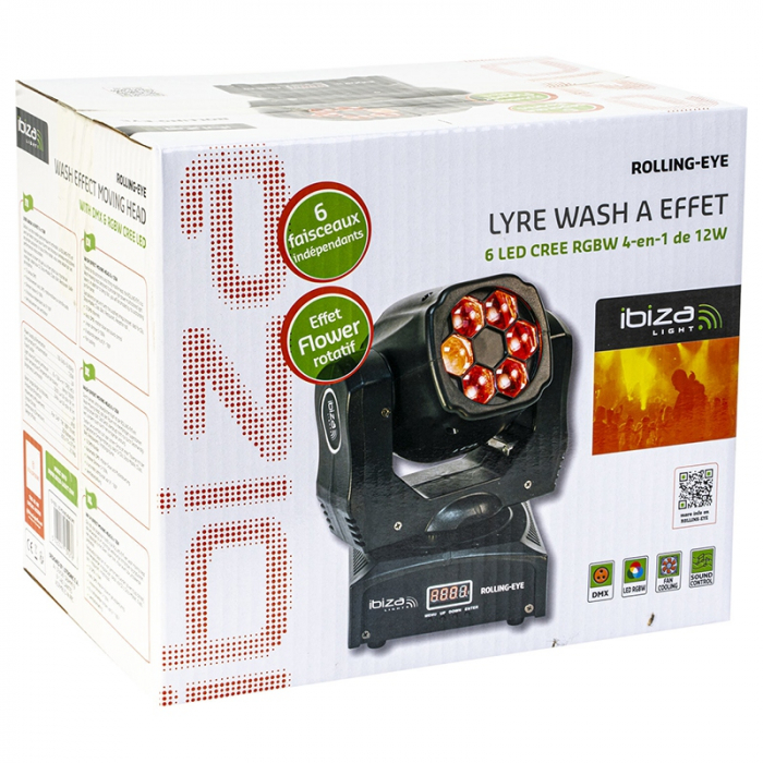 Moving head 6x12w rgbw - Ibiza Light [7]