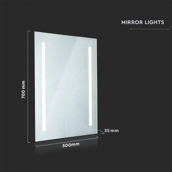 OGLINDA ILUMINATA LED 35W 6400K ALB RECE IP44 ANTI ABURIRE [4]