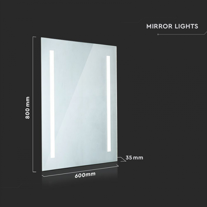 OGLINDA ILUMINATA LED 42W 6400K ALB RECE IP44 ANTI ABURIRE [3]