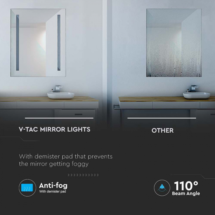 OGLINDA ILUMINATA LED 42W 6400K ALB RECE IP44 ANTI ABURIRE [4]