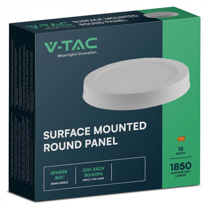 Aplica LED pentru tavan rotunda 18W 3000K V-TAC 7876 [3]