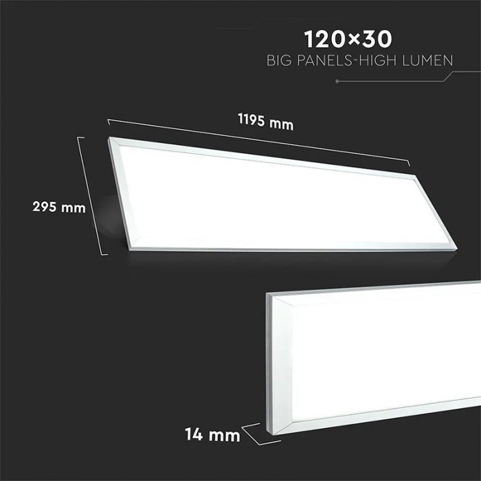 PANOU LED 29W A++ 120CM X 30CM 6400K ALB RECE [3]