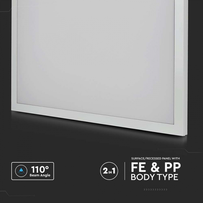 PANOU LED 36W 2IN1 60CM X 60CM 3960LM 6400K ALB RECE [11]