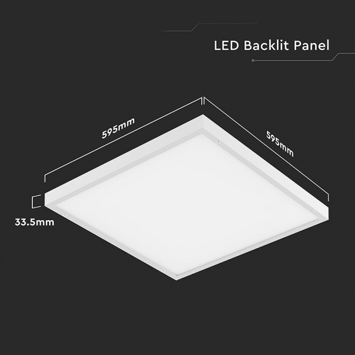 Panou LED 36W 60x60cm – Lumină alb neutru 4000K, Montaj Încastrat/Aparent [3]
