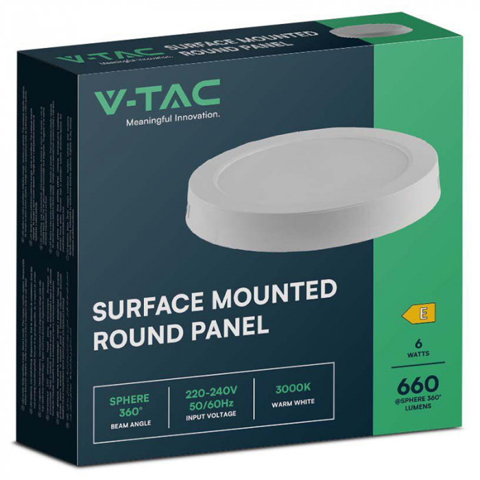 Aplica LED pentru tavan rotunda 6W 6500K V-TAC 7872 [3]
