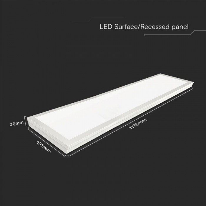 PANOU LED APLICABIL 36W 120 X 30CM 4000K ALB NEUTRU CIP SAMSUNG [3]