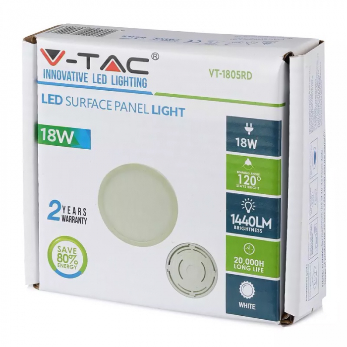 PANOU LED APLICABIL ROTUND 12W 4000K [6]
