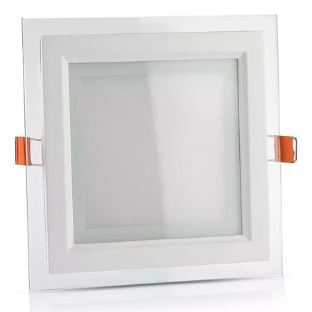 PANOU LED PATRAT INCORPORABIL 18W 6400K ALB RECE, STICLA [1]